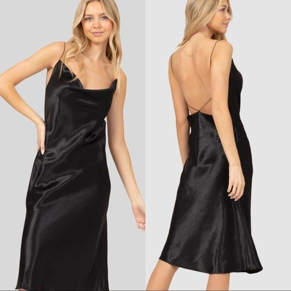Faux Silk Dress - Picture 1 of 6